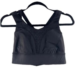 Lululemons Supportive Black Women's Sports Bra with Wide Straps